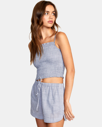 4 Houndstooth Revival - Débardeur crop top pour Femme Bleu D3TPRHRVS2 RVCA