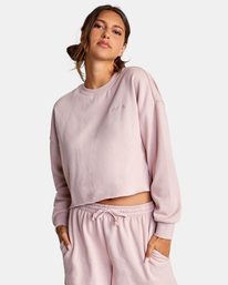 1 Test Drive - Cropped Sweatshirt for Women Purple D3TPRKRVS2 RVCA