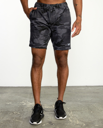 12 VA Sport | Spectrum Workout Shorts 18&rdquo; Green D4WKMARVS2 RVCA