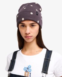 0 Embroidered Essential - Cuffed Beanie for Women Brown EVJHA03002 RVCA