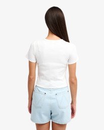 1 Antonia Figueiredo Future Rib - T-Shirt &agrave; manches courtes pour Femme Blanc EVJKT03000 RVCA