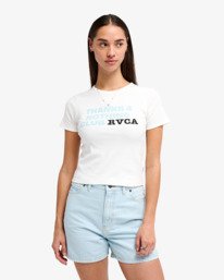 0 Club RVCA Rib - T-Shirt f&uuml;r Frauen Weiss EVJKT03002 RVCA