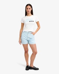 3 Club RVCA Rib - Short Sleeve T-Shirt for Women White EVJKT03002 RVCA