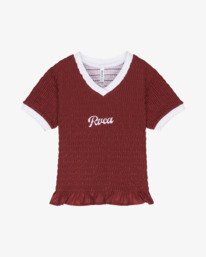 4 RVCA Smoked Jersey Red EVJKT03012 RVCA