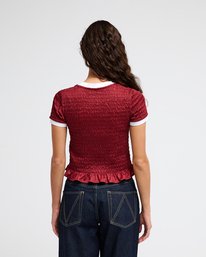 2 RVCA Smoked Jersey Red EVJKT03012 RVCA