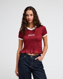 0 RVCA Smoked Jersey Red EVJKT03012 RVCA