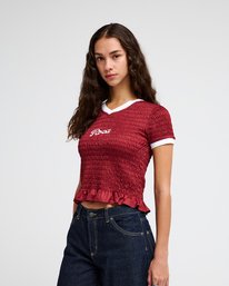 3 RVCA Smoked Jersey Red EVJKT03012 RVCA