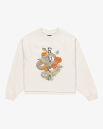 2 Wildflower Snake - Sweat pour Femme Blanc EVJSF00107 RVCA