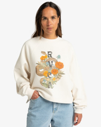 0 Wildflower Snake - Sweat pour Femme Blanc EVJSF00107 RVCA