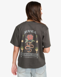 1 Rose Poster - Maglietta a maniche corte da Donna Black EVJZT00166 RVCA