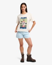 3 Antonia Figueiredo Twin Tulips Easy - Short Sleeve T-Shirt for Women Beige EVJZT00167 RVCA