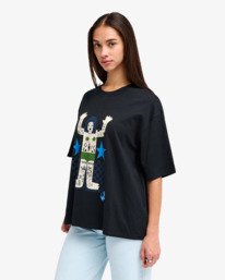 2 Antonia Figueiredo Bonhomme Oversized - Camiseta extragrande para mujer Negro EVJZT00169 RVCA