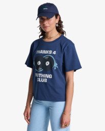 1 Thanks For Easy - Short Sleeve T-Shirt for Women Blue EVJZT00172 RVCA