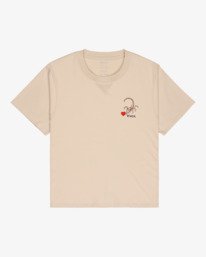 0 Scorpion Lover - Short Sleeve T-Shirt for Women Beige EVJZT00177 RVCA