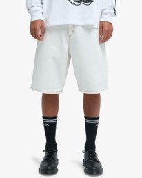 2 Skate - Denim-Shorts für Männer Weiss EVYDS03000 RVCA