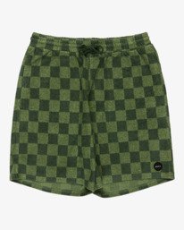 2 Antonia Figueiredo Checker - Sweat-Shorts f&uuml;r M&auml;nner Gr&uuml;n EVYFB03000 RVCA