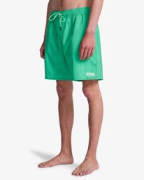 1 Judgement Elastic 18" - Hybrid Boardshorts for Men Green EVYHY03001 RVCA