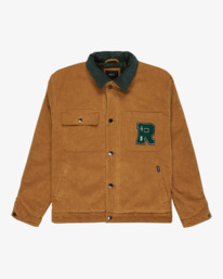 0 Post Dayshift Cord - Jacket With Flannel Lining for Men Brown EVYJK00101 RVCA
