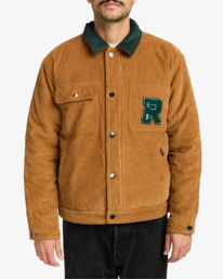 2 Post Dayshift Cord - Jacket With Flannel Lining for Men Brown EVYJK00101 RVCA