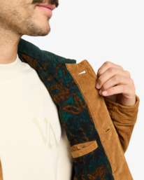6 Post Dayshift Cord - Jacket With Flannel Lining for Men Brown EVYJK00101 RVCA