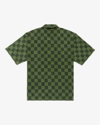 1 Antonia Figueiredo Checker Sponge - Short Sleeve Shirt for Men Green EVYKT03000 RVCA