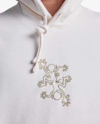 5 The Foolie - Felpa con cappuccio da Uomo White EVYSF00148 RVCA