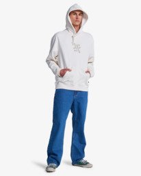 7 The Foolie - Felpa con cappuccio da Uomo White EVYSF00148 RVCA