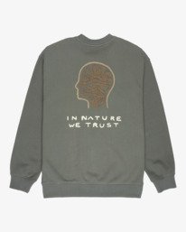 1 In Nature - Sweat pour Homme Vert EVYSF00156 RVCA
