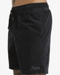 2 Escape Elastic Cord - Shorts in velluto a coste elasticizzato da Uomo Black EVYWS03000 RVCA