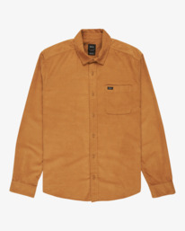 0 Freeman Cord - Long Sleeve Shirt for Men Brown EVYWT03001 RVCA