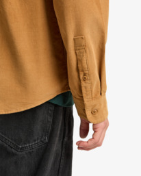 5 Freeman Cord - Long Sleeve Shirt for Men Brown EVYWT03001 RVCA