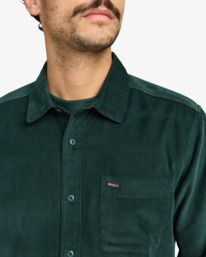 4 Freeman Cord - Langärmliges Hemd für Männer Grün EVYWT03001 RVCA