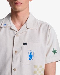 5 Antonia Figueiredo Elements - Short Sleeve Shirt for Men Grey EVYWT03002 RVCA