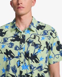 5 Antonia Figueiredo Dive In - Short Sleeve Shirt for Men Green EVYWT03003 RVCA