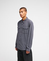 4 Hugues Micro Check Blue EVYWT03008 RVCA