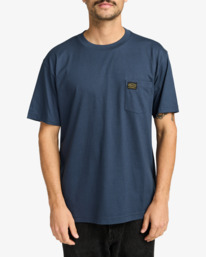 2 Americana Pocket - Short Sleeve T-Shirt for Men Blue EVYZT00127 RVCA