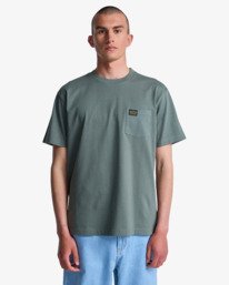 2 Americana Pocket - Short Sleeve T-Shirt for Men Green EVYZT00127 RVCA