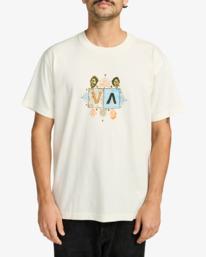 2 Jacobs Va - T-shirt manches courtes sérigraphié pour Femme Blanc EVYZT00241 RVCA