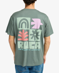 3 Mosaic - Short Sleeves T-Shirt for Men Green EVYZT00242 RVCA