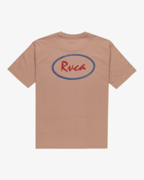 1 RVCA Logo - Maglietta a maniche corte da Uomo Brown EVYZT00244 RVCA