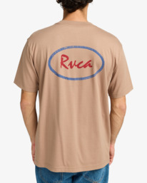 3 RVCA Logo - Maglietta a maniche corte da Uomo Brown EVYZT00244 RVCA