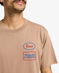 4 RVCA Logo - Maglietta a maniche corte da Uomo Brown EVYZT00244 RVCA