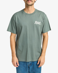 2 RVCA Logo - Maglietta a maniche corte da Uomo Green EVYZT00244 RVCA