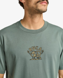 4 RVCA United - Maglietta a maniche corte da Uomo Green EVYZT00248 RVCA