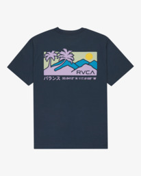 1 Palm Trail - Short Sleeve T-Shirt for Men Blue EVYZT00272 RVCA