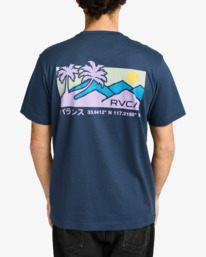 3 Palm Trail - Short Sleeve T-Shirt for Men Blue EVYZT00272 RVCA