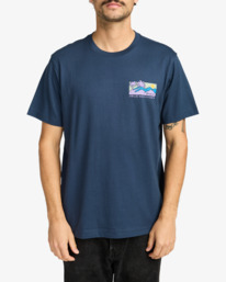 2 Palm Trail - Short Sleeve T-Shirt for Men Blue EVYZT00272 RVCA