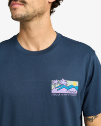 4 Palm Trail - Short Sleeve T-Shirt for Men Blue EVYZT00272 RVCA