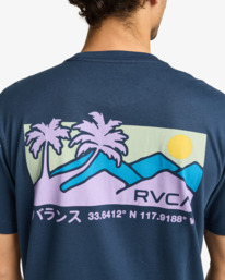5 Palm Trail - Short Sleeve T-Shirt for Men Blue EVYZT00272 RVCA