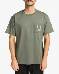 2 Lucky You - T-shirt de manga curta para homem Verde EVYZT00274 RVCA